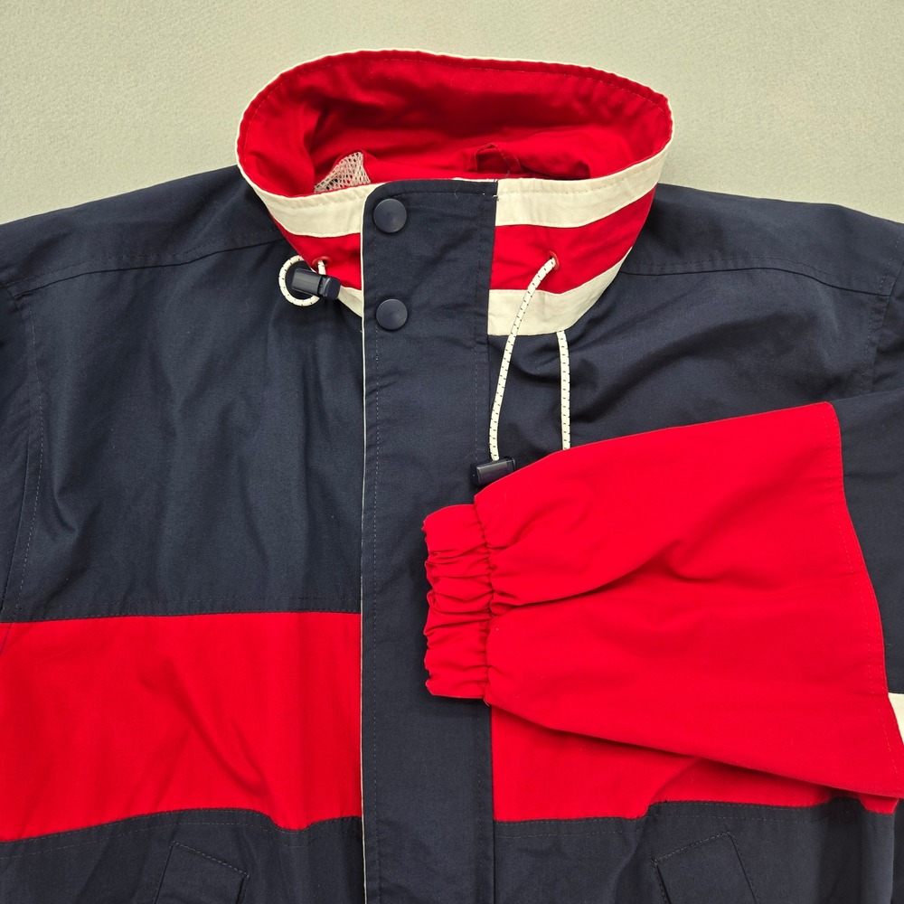 Nautical Sailing Colorblock Windbreaker Jacket Medium Gorpcore 90s Coastal Vtg - Picture 3 of 12